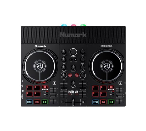 Numark Party Mix Live DJ Controller with Built-in Light Show and Speakers